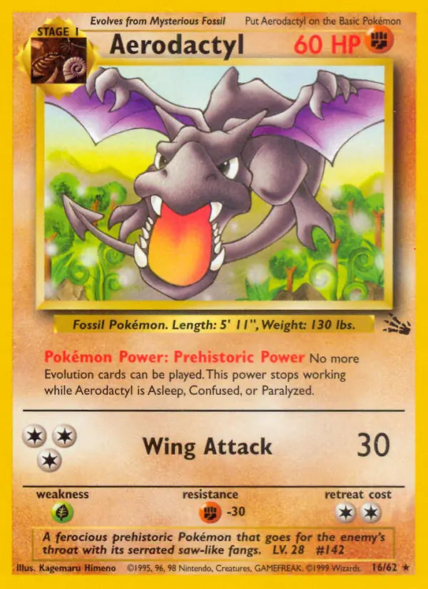 Aerodactyl 16/62 (Fossil)  - Unlimited | Good Games Adelaide SA