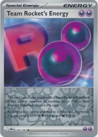 Team Rocket's Energy 182/182 (SV10: Destined Rivals)  - Reverse Holofoil | Good Games Adelaide SA