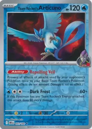 Team Rocket's Articuno 051/182 (SV10: Destined Rivals)  - Reverse Holofoil | Good Games Adelaide SA