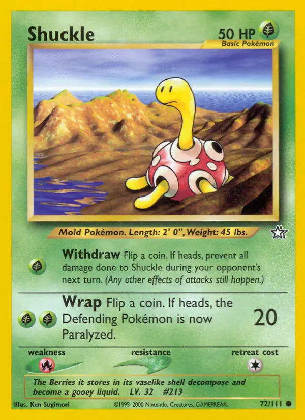 Shuckle 072/111 (Neo Genesis)  - Unlimited | Good Games Adelaide SA