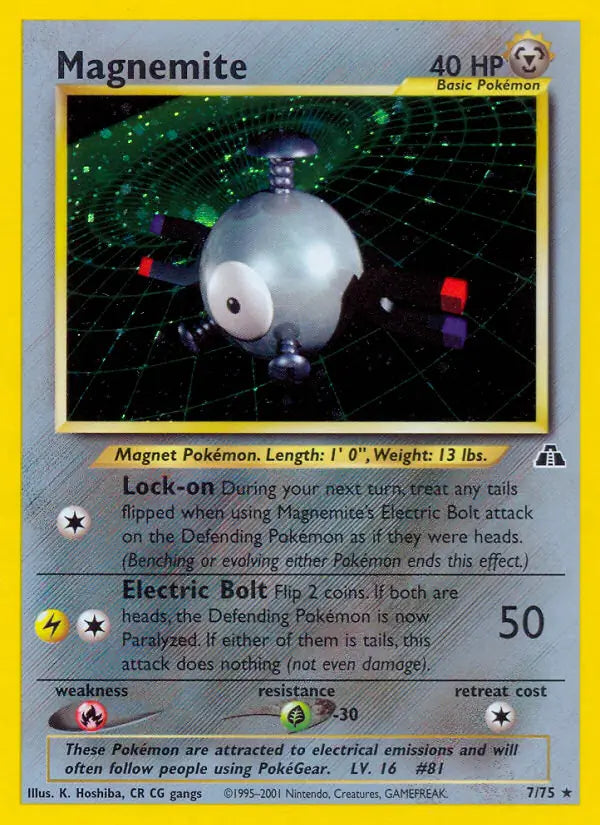 Magnemite 07/75 (Neo Discovery)  - Unlimited Holofoil | Good Games Adelaide SA