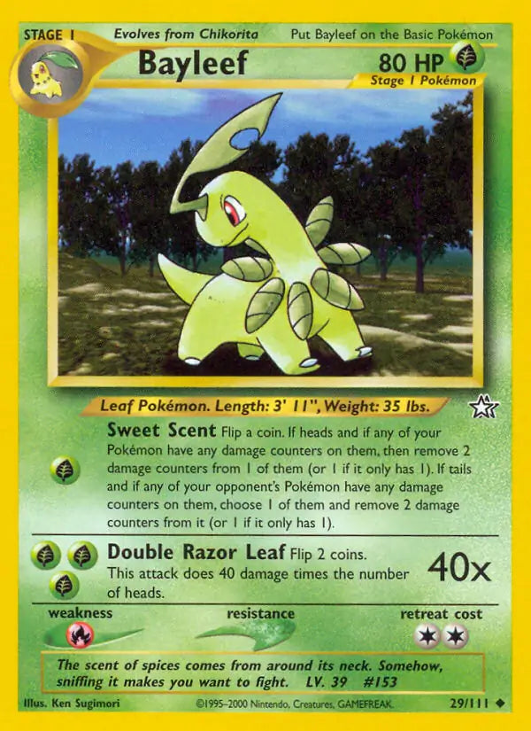 Bayleef 029/111 (Neo Genesis)  - Unlimited | Good Games Adelaide SA