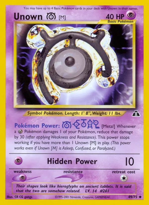 Unown M 49/75 (Neo Discovery)  - Unlimited | Good Games Adelaide SA