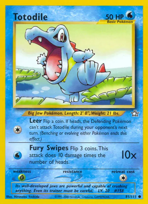 Totodile 081/111 (Neo Genesis)  - Unlimited | Good Games Adelaide SA
