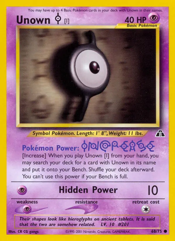 Unown I 68/75 (Neo Discovery)  - Unlimited | Good Games Adelaide SA