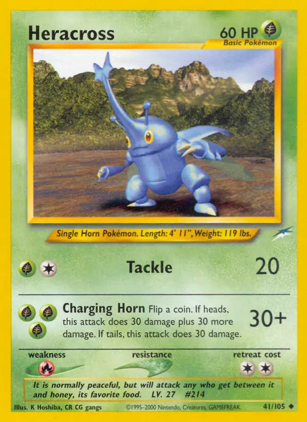 Heracross 041/105 (Neo Destiny)  - Unlimited | Good Games Adelaide SA