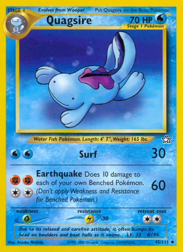 Quagsire 045/111 (Neo Genesis)  - Unlimited | Good Games Adelaide SA