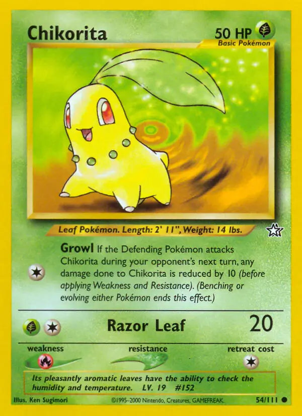 Chikorita 054/111 (Neo Genesis)  - Unlimited | Good Games Adelaide SA