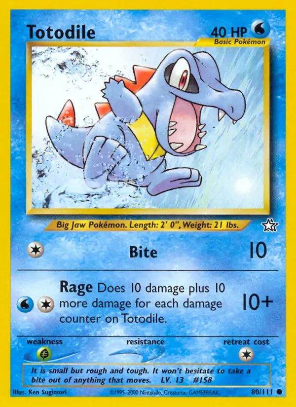 Totodile 080/111 (Neo Genesis)  - Unlimited | Good Games Adelaide SA