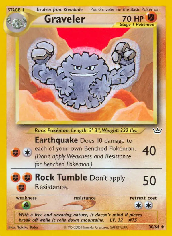 Graveler 30/64 (Neo Revelation)  - Unlimited | Good Games Adelaide SA