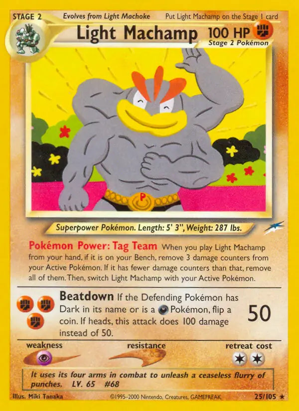 Light Machamp 025/105 (Neo Destiny)  - Unlimited | Good Games Adelaide SA