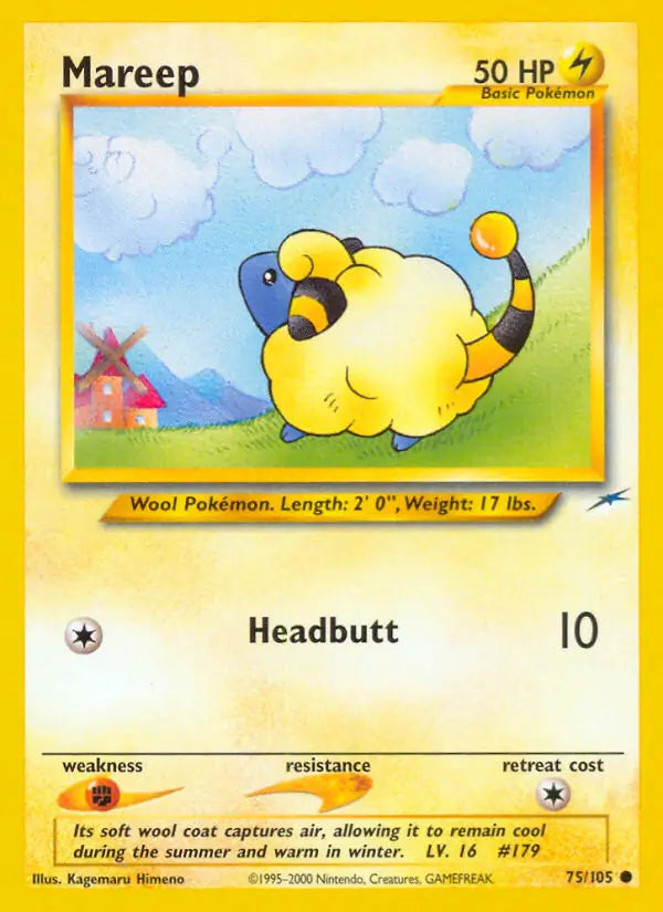Mareep 075/105 (Neo Destiny)  - Unlimited | Good Games Adelaide SA