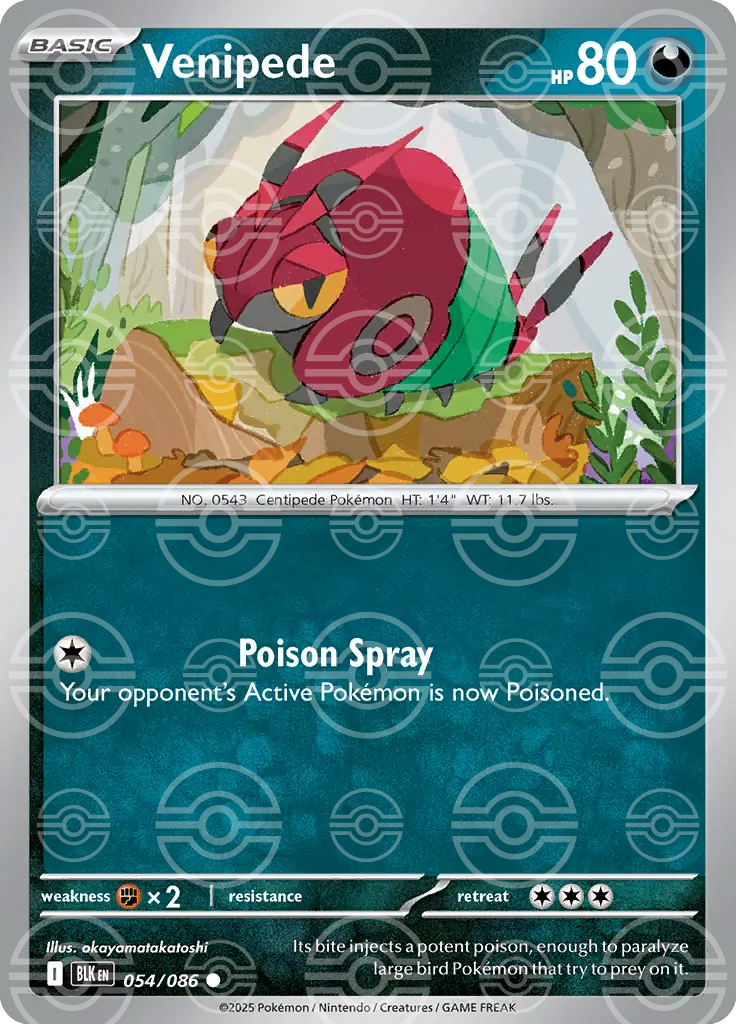 Venipede 054/086 (SV: Black Bolt)  - Holofoil | Good Games Adelaide SA