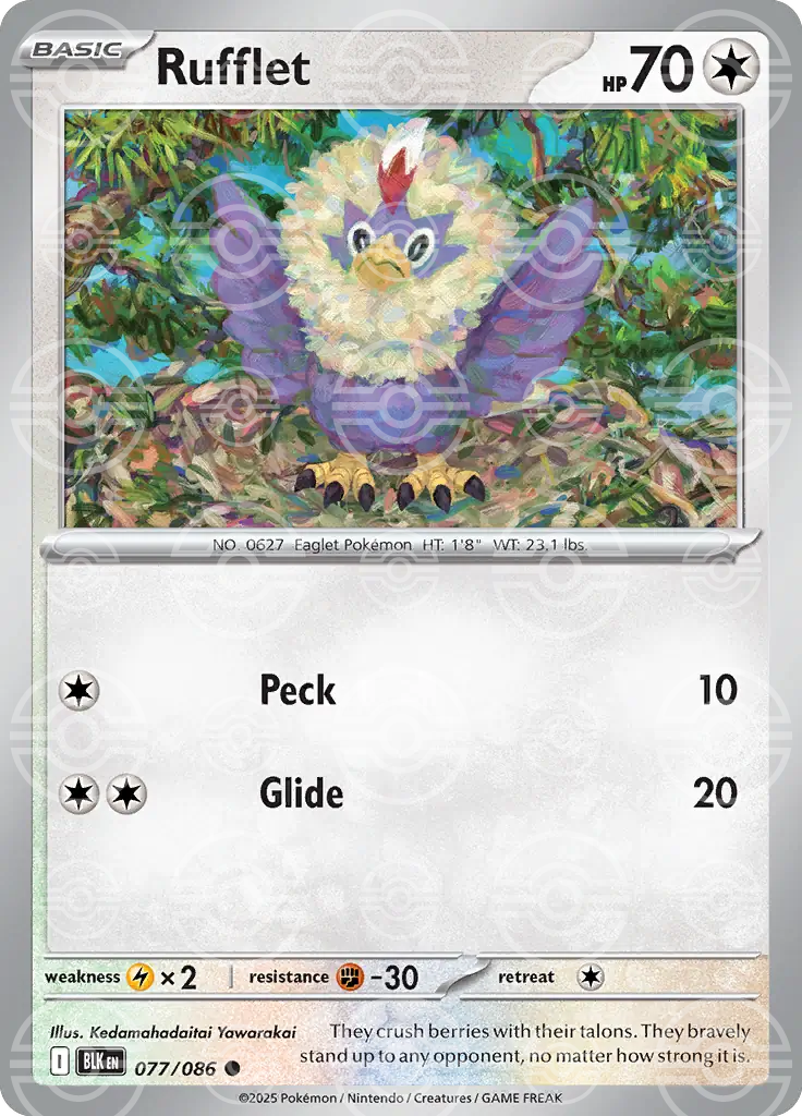 Rufflet 077/086 (SV: Black Bolt)  - Holofoil | Good Games Adelaide SA