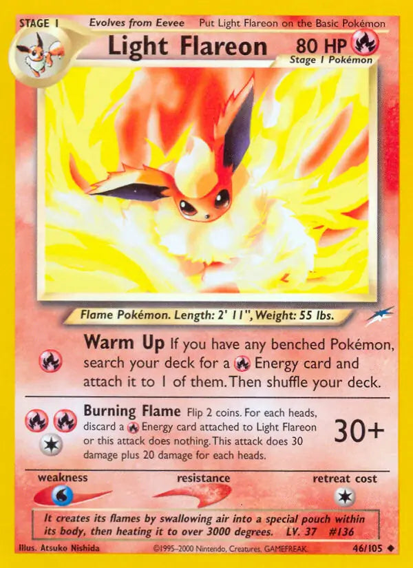 Light Flareon 046/105 (Neo Destiny)  - Unlimited | Good Games Adelaide SA