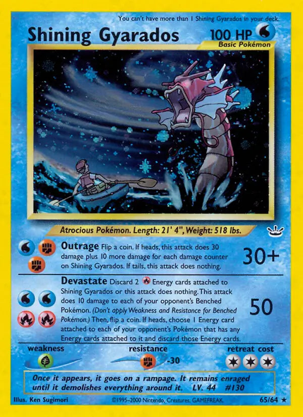 Shining Gyarados 65/64 (Neo Revelation)  - Unlimited Holofoil | Good Games Adelaide SA