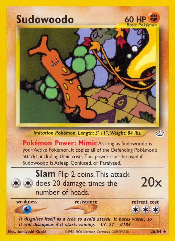 Sudowoodo 26/64 (Neo Revelation)  - Unlimited | Good Games Adelaide SA