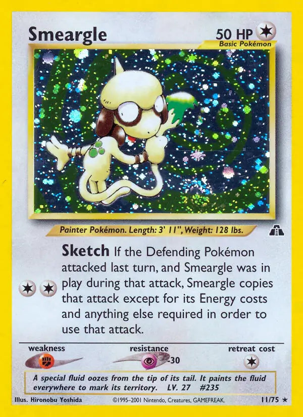 Smeargle 11/75 (Neo Discovery)  - Unlimited Holofoil | Good Games Adelaide SA