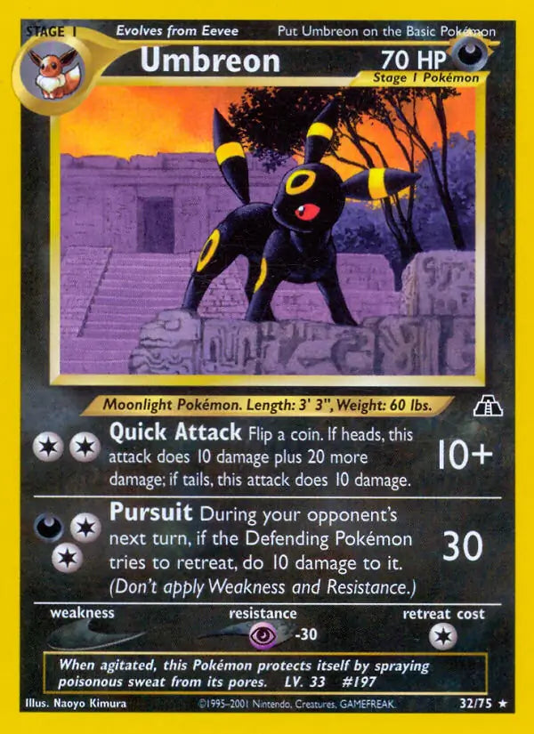 Umbreon 32/75 (Neo Discovery)  - Unlimited | Good Games Adelaide SA