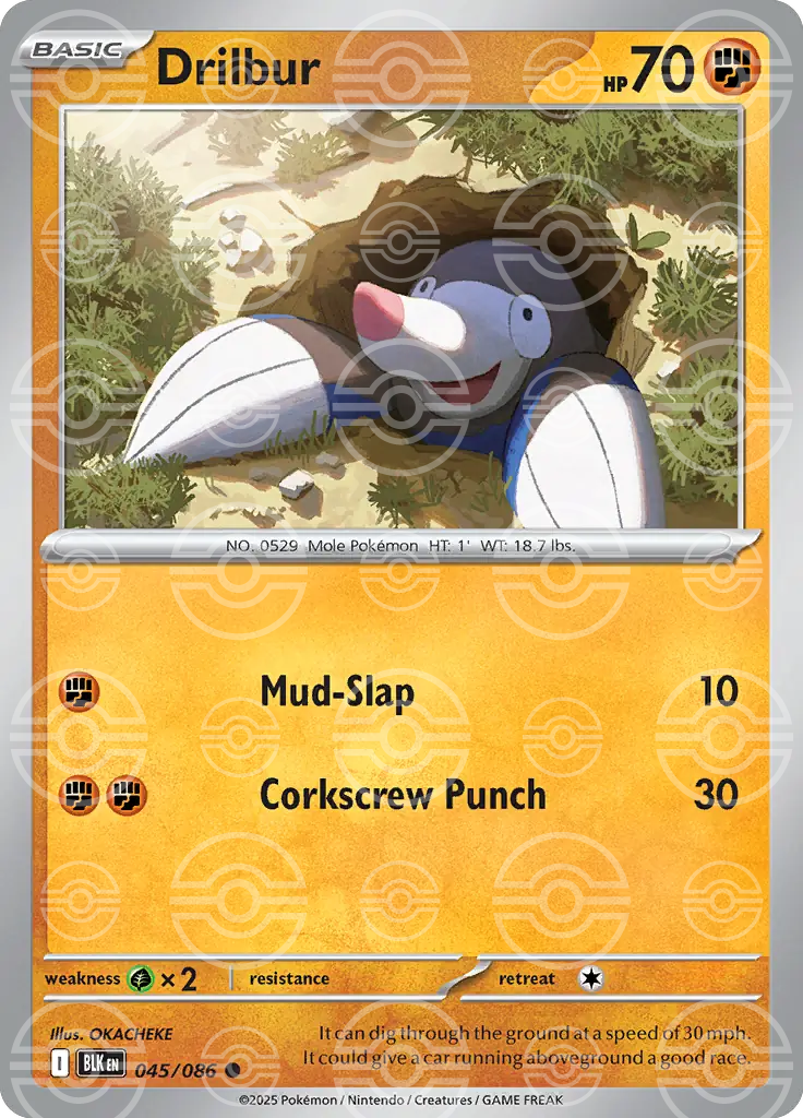 Drilbur 045/086 (SV: Black Bolt)  - Holofoil | Good Games Adelaide SA