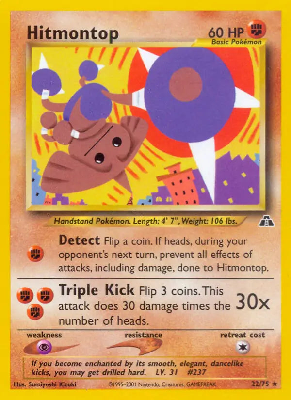 Hitmontop 22/75 (Neo Discovery)  - Unlimited | Good Games Adelaide SA