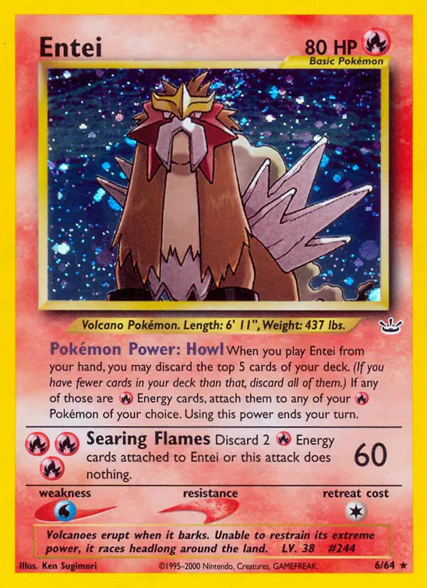 Entei 06/64 (Neo Revelation)  - Unlimited Holofoil | Good Games Adelaide SA