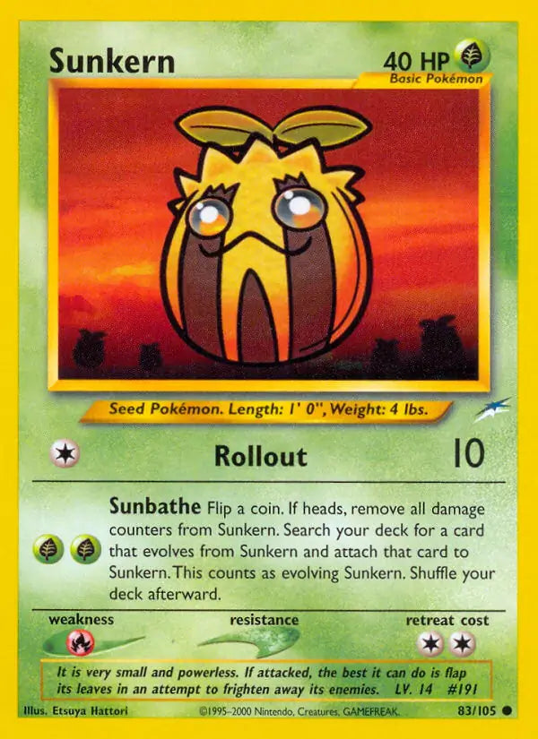 Sunkern 083/105 (Neo Destiny)  - Unlimited | Good Games Adelaide SA