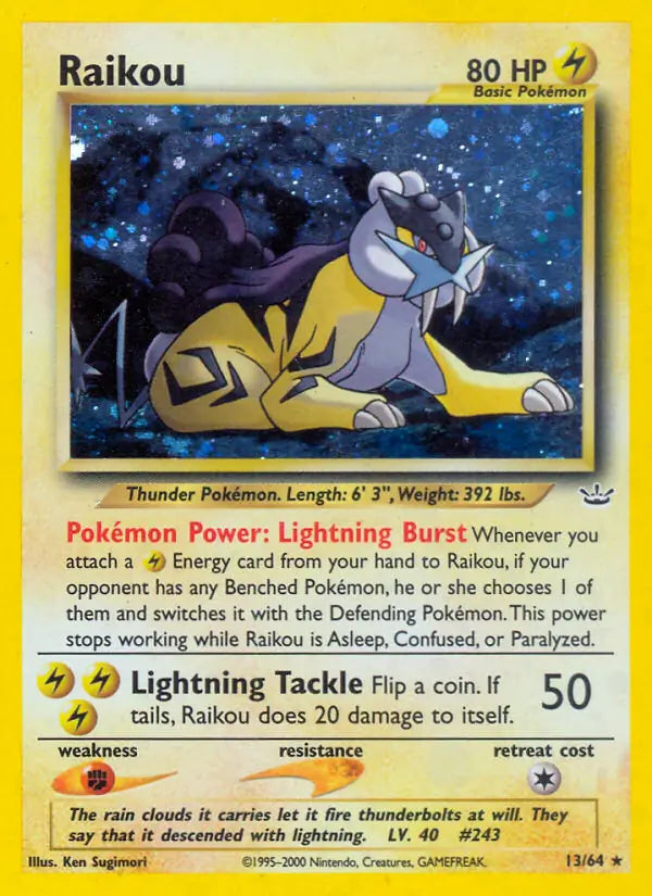 Raikou 13/64 (Neo Revelation)  - Unlimited Holofoil | Good Games Adelaide SA