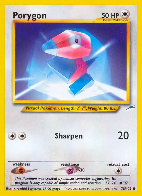 Porygon 078/105 (Neo Destiny)  - Unlimited | Good Games Adelaide SA
