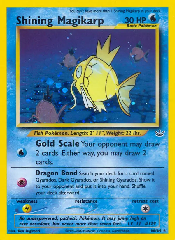 Shining Magikarp 66/64 (Neo Revelation)  - Unlimited Holofoil | Good Games Adelaide SA