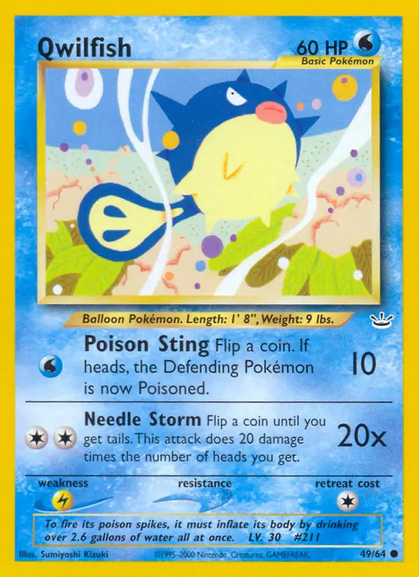 Qwilfish 49/64 (Neo Revelation)  - Unlimited | Good Games Adelaide SA