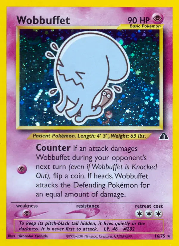Wobbuffet 16/75 (Neo Discovery)  - Unlimited Holofoil | Good Games Adelaide SA