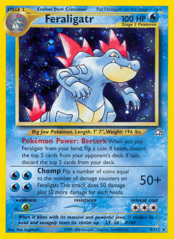 Feraligatr 004/111 (Neo Genesis)  - Unlimited Holofoil | Good Games Adelaide SA