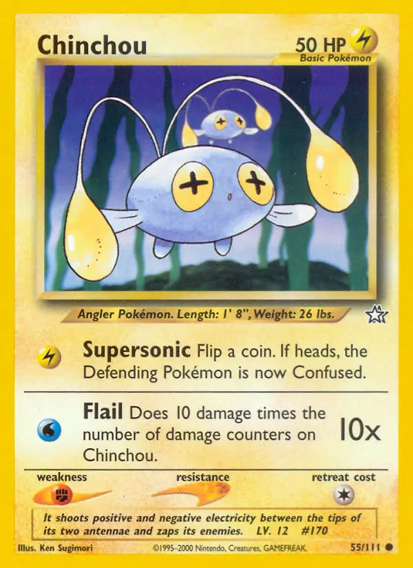 Chinchou 055/111 (Neo Genesis)  - Unlimited | Good Games Adelaide SA