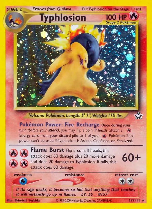 Typhlosion 017/111 (Neo Genesis)  - Unlimited Holofoil | Good Games Adelaide SA