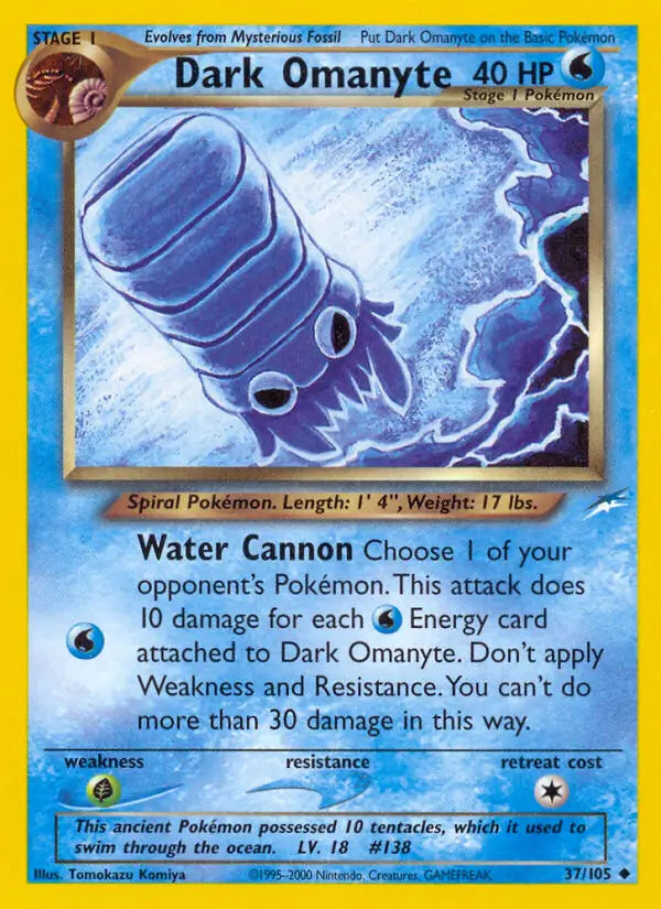 Dark Omanyte 037/105 (Neo Destiny)  - Unlimited | Good Games Adelaide SA