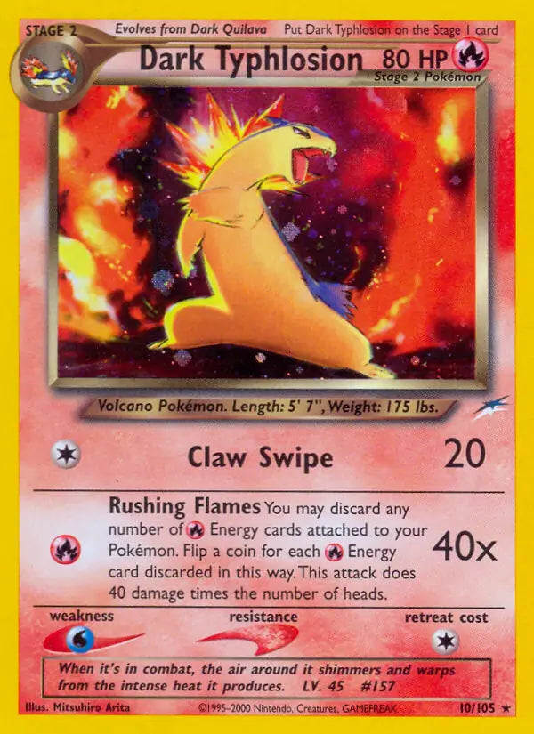 Dark Typhlosion 010/105 (Neo Destiny)  - Unlimited Holofoil | Good Games Adelaide SA