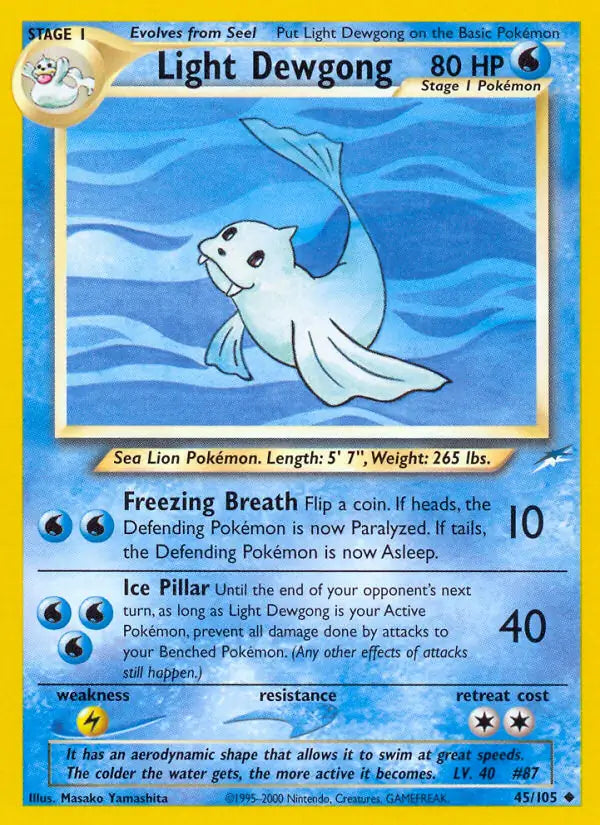 Light Dewgong 045/105 (Neo Destiny)  - Unlimited | Good Games Adelaide SA