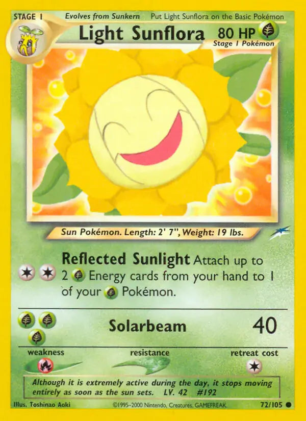 Light Sunflora 072/105 (Neo Destiny)  - Unlimited | Good Games Adelaide SA