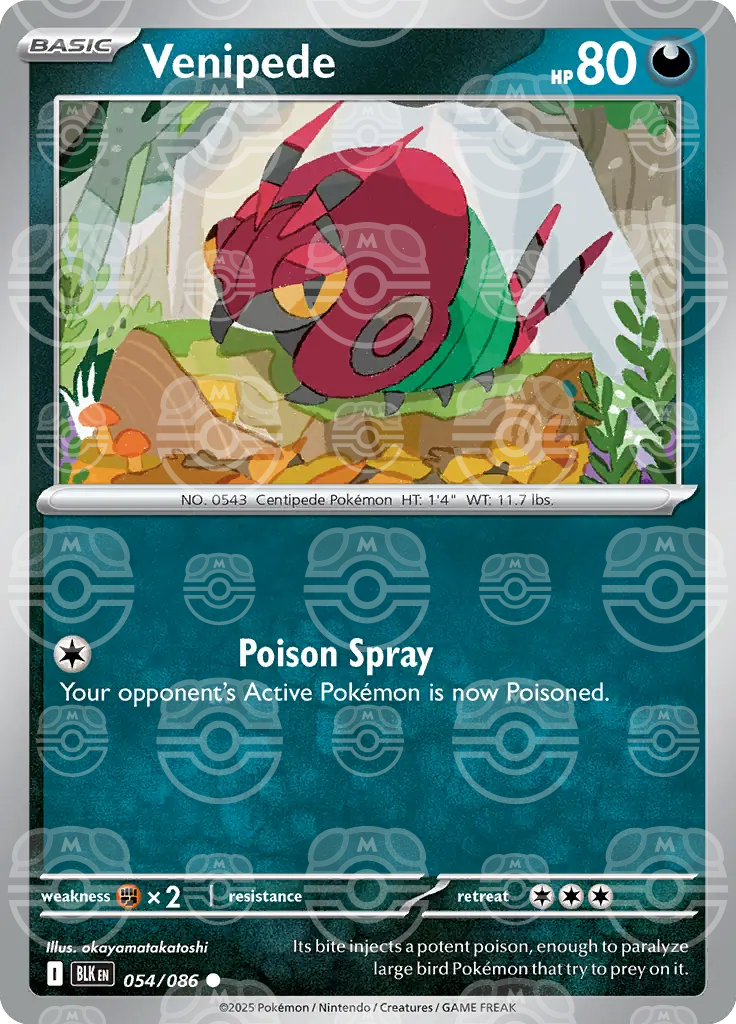 Venipede 054/086 (SV: Black Bolt)  - Holofoil | Good Games Adelaide SA