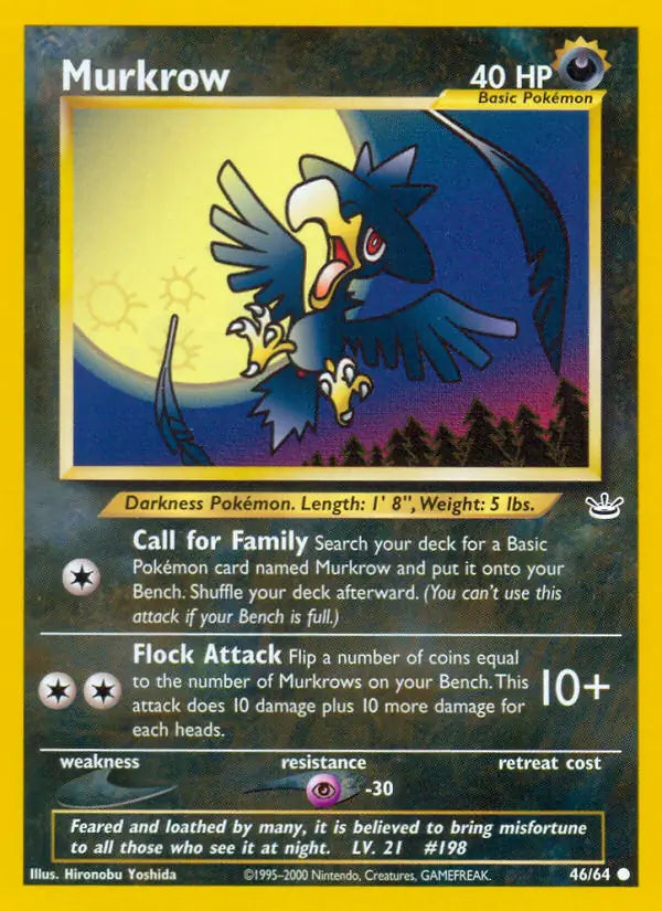 Murkrow 46/64 (Neo Revelation)  - Unlimited | Good Games Adelaide SA