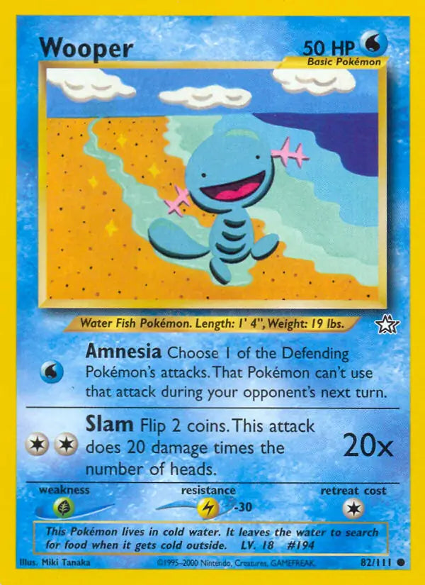 Wooper 082/111 (Neo Genesis)  - Unlimited | Good Games Adelaide SA