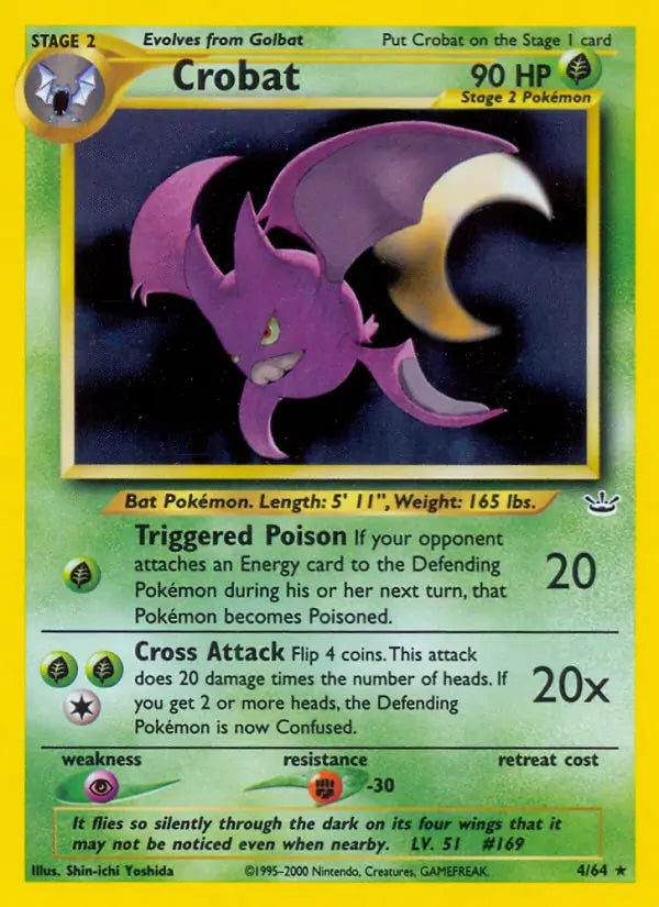 Crobat 04/64 (Neo Revelation)  - Unlimited Holofoil | Good Games Adelaide SA