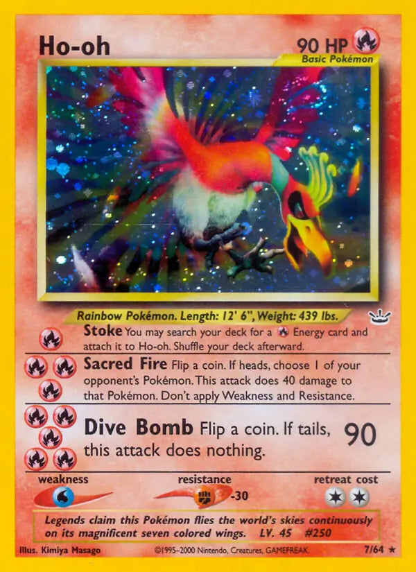 Ho-oh 07/64 (Neo Revelation)  - Unlimited Holofoil | Good Games Adelaide SA