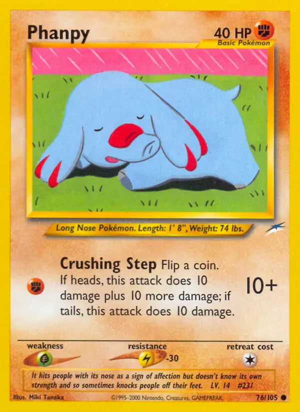Phanpy 076/105 (Neo Destiny)  - Unlimited | Good Games Adelaide SA