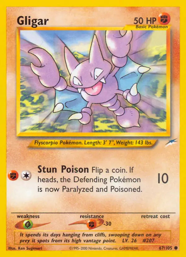 Gligar 067/105 (Neo Destiny)  - Unlimited | Good Games Adelaide SA