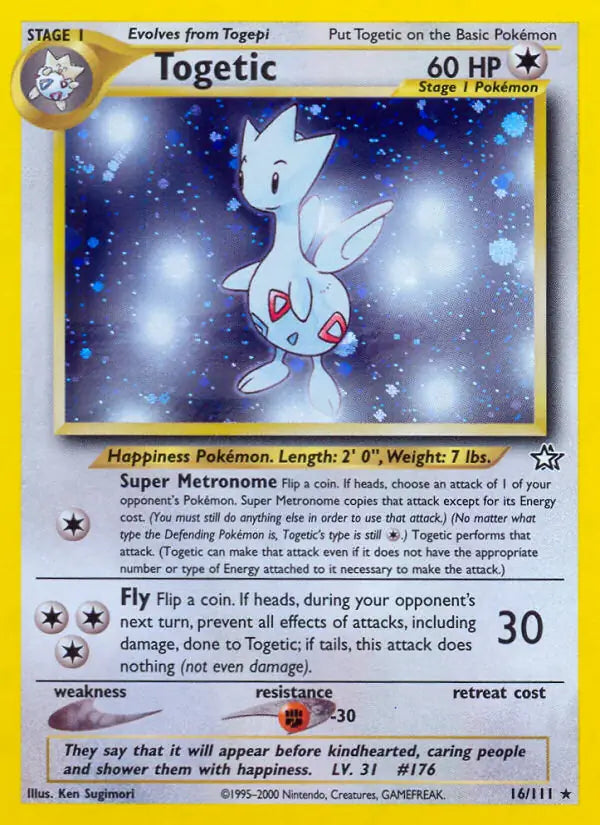 Togetic 016/111 (Neo Genesis)  - Unlimited Holofoil | Good Games Adelaide SA