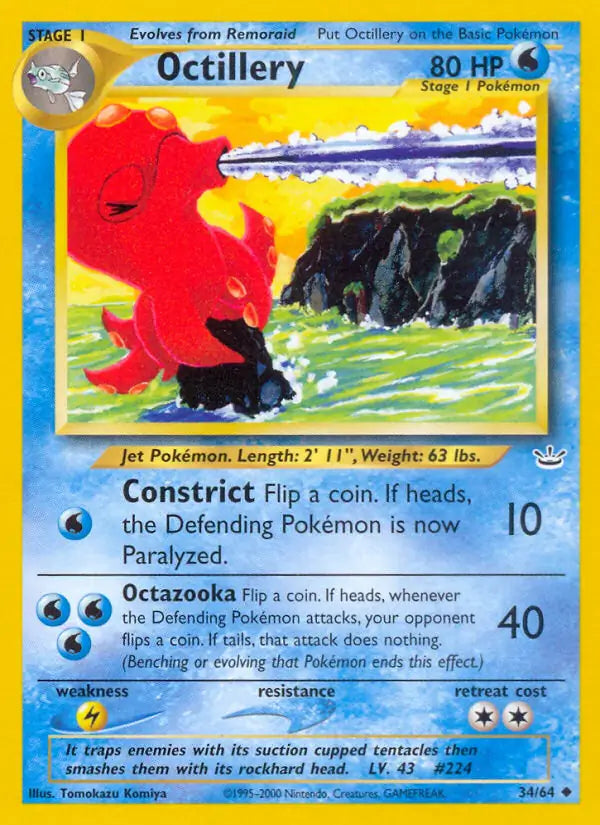 Octillery 34/64 (Neo Revelation)  - Unlimited | Good Games Adelaide SA
