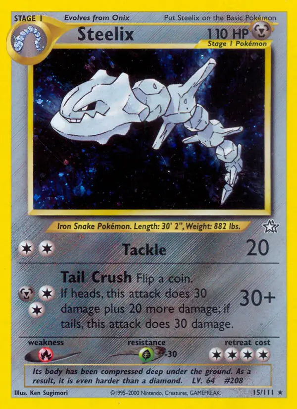 Steelix 015/111 (Neo Genesis)  - Unlimited Holofoil | Good Games Adelaide SA