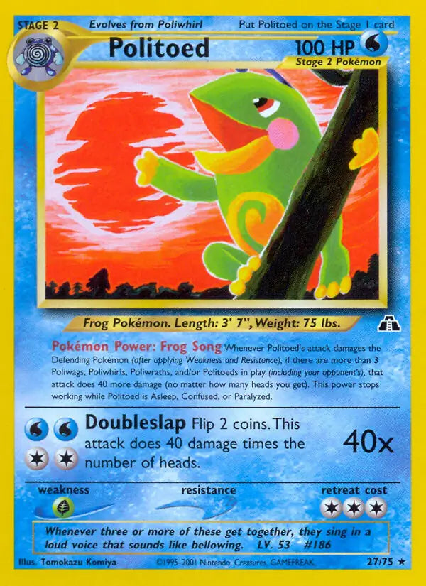 Politoed 27/75 (Neo Discovery)  - Unlimited | Good Games Adelaide SA